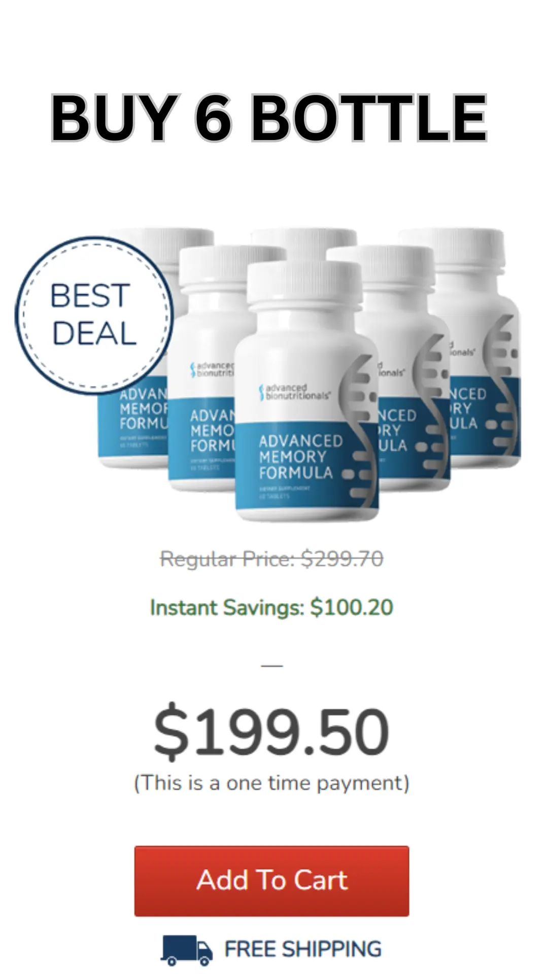 Buy Advanced Memory Formula 6 Bottles